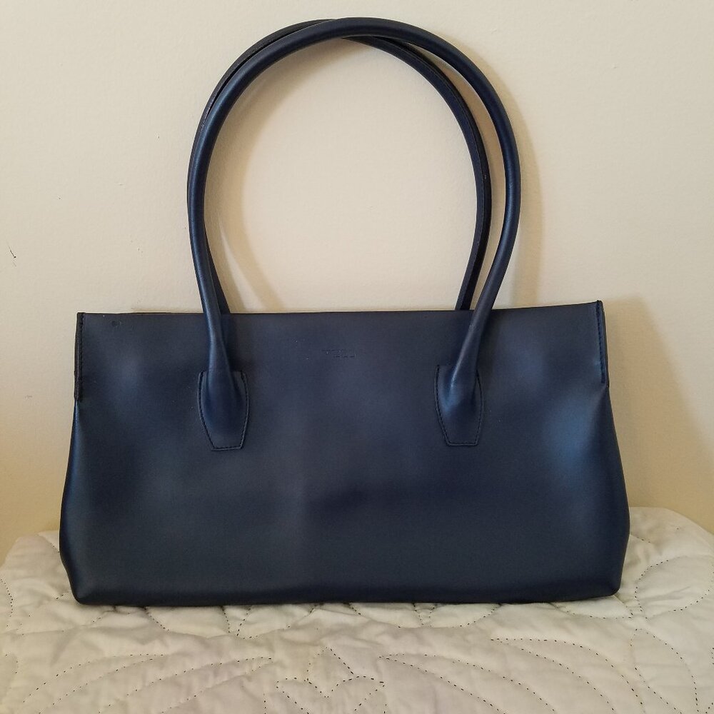 Tosca Blu leather bag navy blue Italy Italian